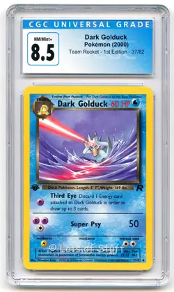 CGC 8.5 NM/MINT+ Dark Golduck Team Rocket 1st Edition 2000 Pokemon 37/82 -99 - Image 1