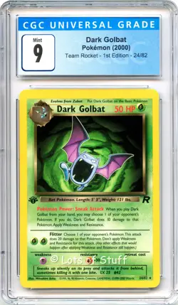 CGC 9 MINT Dark Golbat Team Rocket 1st Edition Rare 2000 Pokemon WOTC 24/82 -73 - Image 1