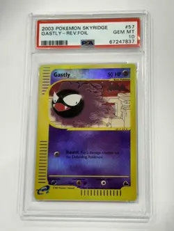 2003 Pokemon Skyridge - Gastly Rev.Foil #57 PSA 10 - Image 1