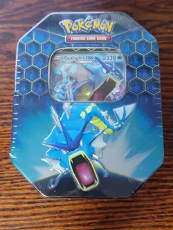 Pokemon TCG Hidden Fates Gyarados GX Tin NEW & Factory Sealed - Image 1