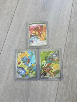 Pokemon First Partner Illustration Collection Series 1 Kanto Gen 1 Starters - Image 1