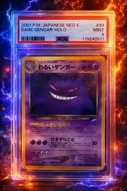 2001 Pokemon Japanese Neo 4 Dark Gengar Holo #94 PSA 9 Mint Vintage Era - Image 1