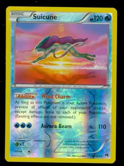 Pokemon SUICUNE 30/122 - XY BREAKpoint - RARE Rev Holo - NEAR MINT/MINT - Image 1