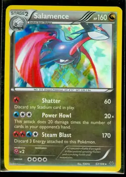 Pokemon SALAMENCE 57/108 - XY Roaring Skies RARE HOLO - NEAR MINT/MINT - Image 1