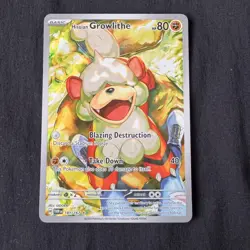 Pokemon TCG Twilight Masquerade Hisuian Growlithe 181/167 Illustration Rare - Image 1