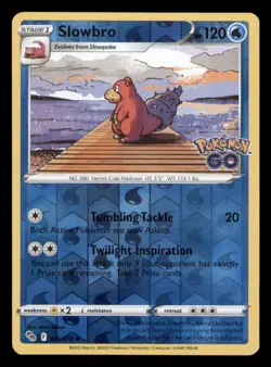 Slowbro 020/078 Uncommon Pokemon GO Pokemon TCG Reverse Holo NM - Image 1