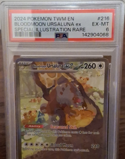 Pokemon TCG Bloodmoon Ursaluna ex 216/167 Twilight Masquerade SIR Holo PSA 6 EN - Image 1