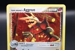 Team Magma's Aggron 7/95 Team Magma vs Team Aqua Holo English Pokemon SWIRL MP - Image 3