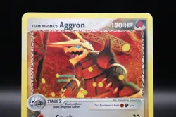 Team Magma's Aggron 7/95 Team Magma vs Team Aqua Holo English Pokemon SWIRL MP - Image 4
