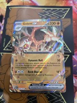 Golem EX 76/165 Holo Ultra Rare Scarlet And Violet Pokemon Card 151 Card - Mint - Image 1