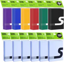 600 Count MTG Card Sleeves & 600 Count Perfect Fit Card Sleeves, 6 Colors Matte - Image 1