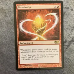 Wizards of the Coast Manabarbs Enchantment Core Set 2012 Red Regular 201 2011 - Image 1