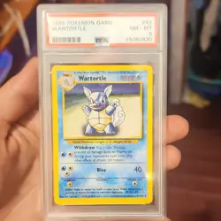 Pokemon Wartortle Base Set 42/102 Uncommon PSA 8 Stage 1 Regular 1999 - Image 1
