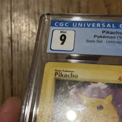 1999 POKEMON BASE SET PIKACHU #58 GRADED CGC 9 NM/MINT Read Description! - Image 4