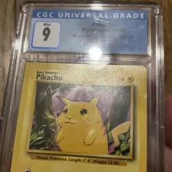 1999 POKEMON BASE SET PIKACHU #58 GRADED CGC 9 NM/MINT Read Description! - Image 5