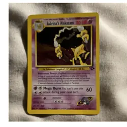 Sabrina’s alakazam Pokemon gym challenge holo rare 16/132 80hp - Image 1