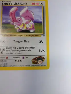 Pokemon TCG - Brock's Lickitung 41/132 Gym Heros 2000 Vintage NM - Image 5