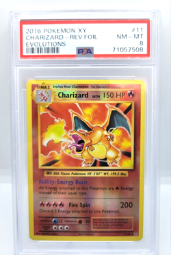 Pokemon TCG Charizard 11/108 Reverse Holo XY Evolutions PSA 8 2016 NM-MINT - Image 1