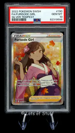 PSA 10 GEM MINT Furisode Girl Full Art Trainer Silver Tempest Pokemon 190-195 94 - Image 1