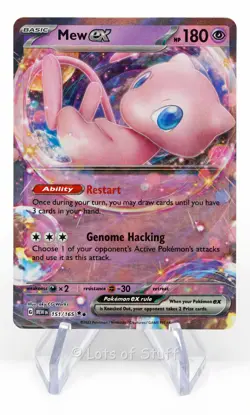 Mew ex Double Rare Full Art Holo Scarlet & Violet 151 Pokemon 2023 151/165 - Image 1