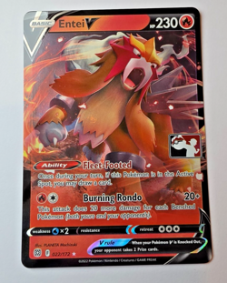 Entei V 022/177 Prize Pack Series 3 Play Pokemon Stamped Holo - Image 1