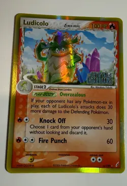 Pokemon TCG Card Stamped Ludicolo Rev Holo Crystal Guardian 6/100 - Image 1