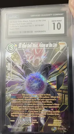 Dragon Ball Super Card Game SS Rose Goku Black Future On The Line SR CGC 10 - Image 1