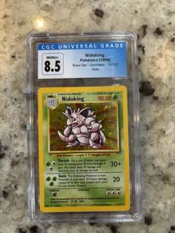 CGC 8.5 Nidoking 1999 Base Set 11/102 Holo Pokemon Card - Image 1