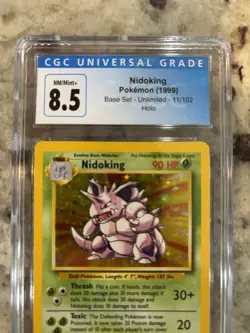 CGC 8.5 Nidoking 1999 Base Set 11/102 Holo Pokemon Card - Image 2