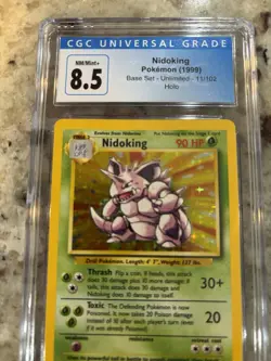 CGC 8.5 Nidoking 1999 Base Set 11/102 Holo Pokemon Card - Image 3