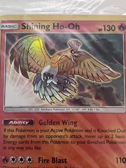 SEALED 2017 Pokemon SHINING HO-OH Black Star Promo HOLO Sun & Moon Set Card SM70 - Image 2