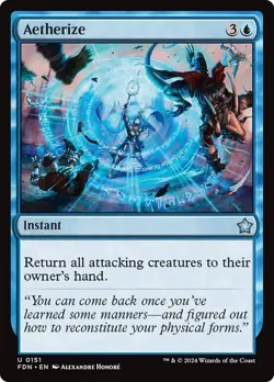 NM Aetherize, MTG, Foundations, Magic the Gathering, 151 - Image 1