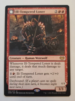 1x Ill-Tempered Loner Howlpack Avenger Crimson Vow Magic the Gathering MTG NM - Image 1