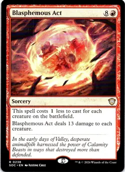 Blasphemous Act 238 Commander: Secrets of Strixhaven Magic: The Gathering NM - Image 1
