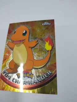 MINT CHARMANDER #04 2000 TOPPS CHROME SERIES 1 HOLO FOIL POKEMON TV CARD - Image 2