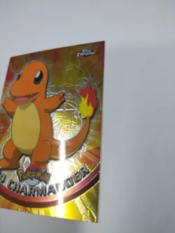MINT CHARMANDER #04 2000 TOPPS CHROME SERIES 1 HOLO FOIL POKEMON TV CARD - Image 3