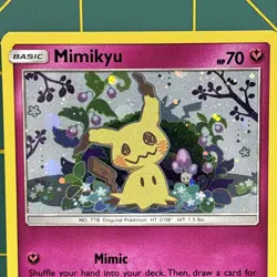Mimikyu Promo SM163 Team Up Blister Pokemon Card Excellent LP Sun & Moon Holo - Image 3
