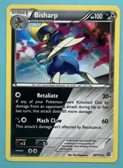 Bisharp 64/114 Holo XY - Steam Siege - Pokemon Card - NM - Image 1