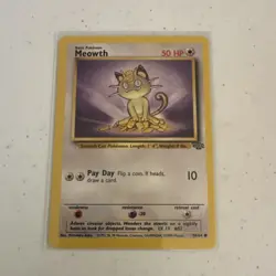 Pokemon Meowth 56/64 Jungle Common Regular Basic 50HP Pay Day - Image 1