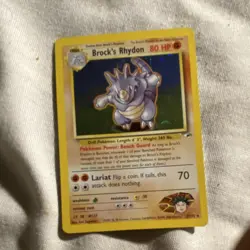 Brock's Rhydon Gym Heroes Holo Rare 002/132 Pokemon Card 80 HP - Image 4