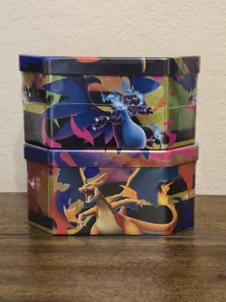 Pokemon TCG Mega Charizard X & Y ex Tins - Sealed (SET OF 2) - 8 Booster Packs - Image 4