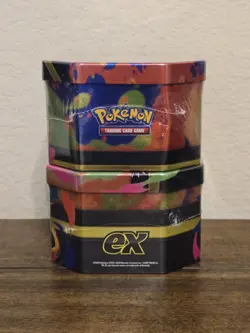 Pokemon TCG Mega Charizard X & Y ex Tins - Sealed (SET OF 2) - 8 Booster Packs - Image 5