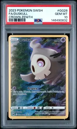 2023 POKEMON SWORD & SHIELD CROWN ZENITH #GG28 FULL ART/DUSKULL PSA 10 - Image 1