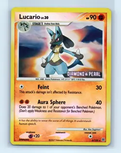 Pokemon tcg Burger King Promos Lucario Near Mint or Better - Image 1