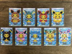 FULL Poncho Eevee PIKACHU Set Pokemon Attack 2 Card Database Cards 9 Lot - Image 1