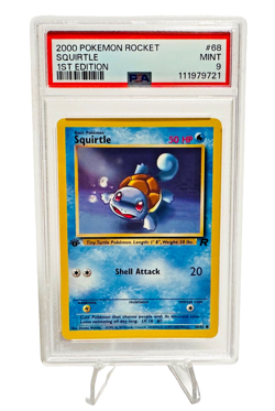 2000 Pokemon Squirtle 1st Edition 68/82 Team Rocket PSA 9 Mint - Image 1