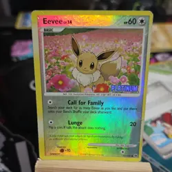 Pokemon Eevee Platinum Burger King Promo Reverse Holo 60 HP 062/100 English - Image 1