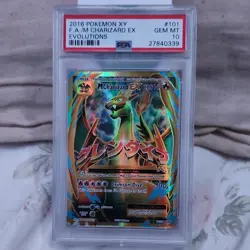 Pokemon M Charizard EX Full Art Holo Ultra Rare Evolutions 101/108 PSA 10 2016 - Image 1