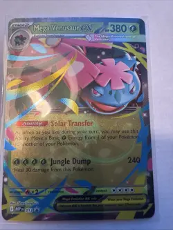 Pokemon TCG Mega Venusaur ex #013 Mega Evolution Holo Black Star Promo - Image 1