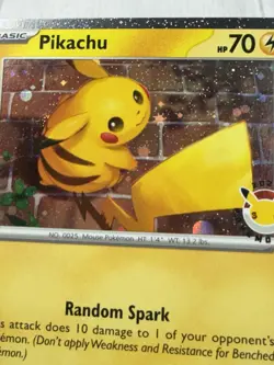 Pikachu 051/162 Cosmos Holo Rare Pokemon Day TCG Stamped Promo 2026 NM - Image 3